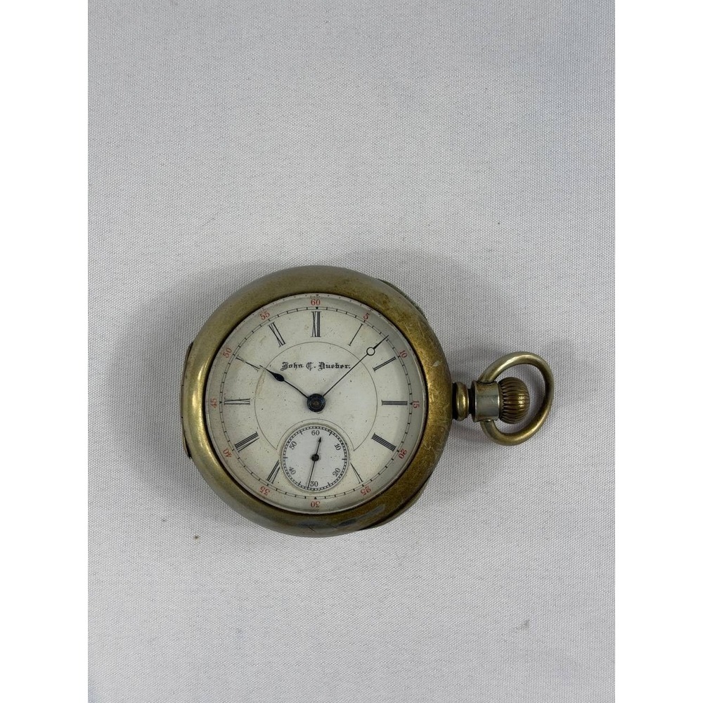 Antique c1891 Hampden John C. Dueber Model 2 18s Silverine Hunter Pocket Watch